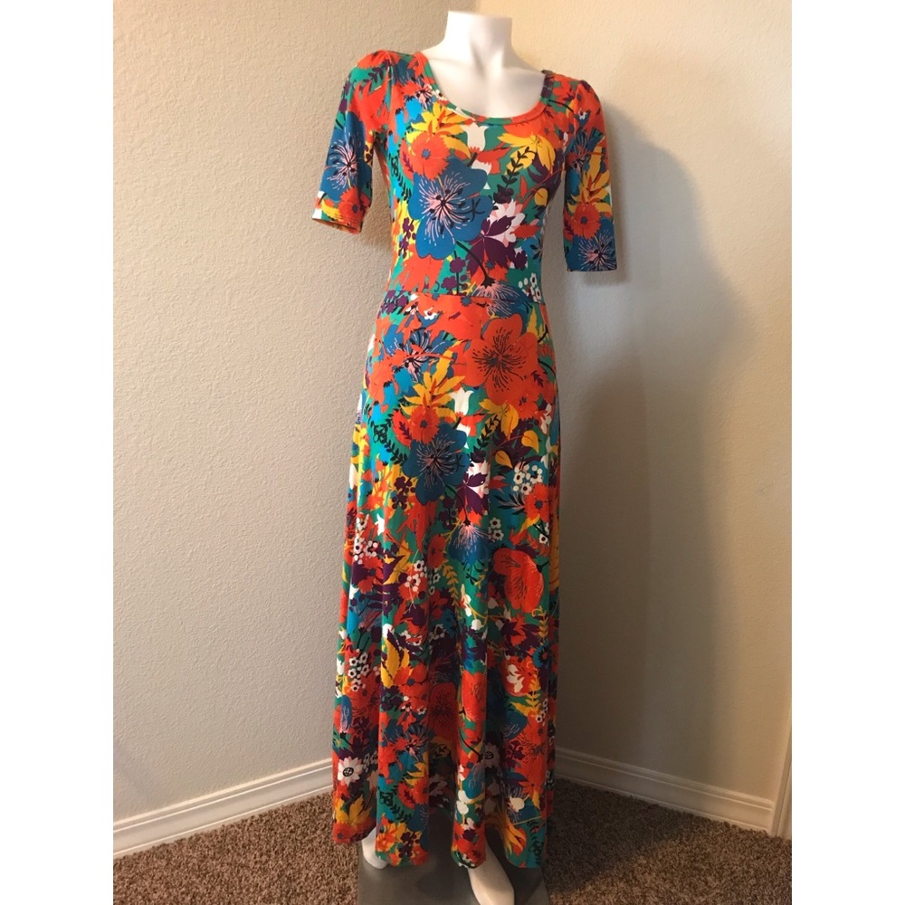 Lularoe Maxi Ana Dress Floral XS NWOT Vacation